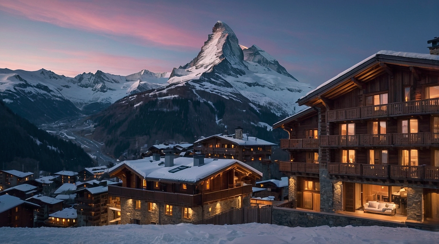 Leonardo Kino XL Highend ski chalet exterior in Zermatt Switze 1