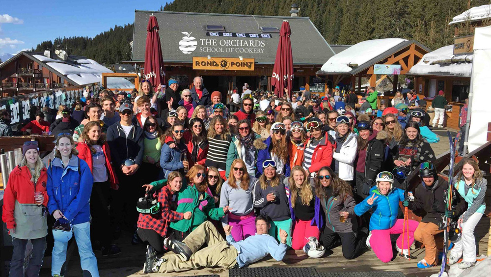 Orchards Cookery staff and students meet up Rond Point Merible 2016