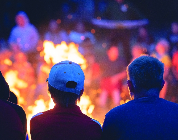 Summer camp fire