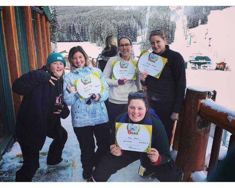 A few of the Lake Louise Crew happy with their certificates!