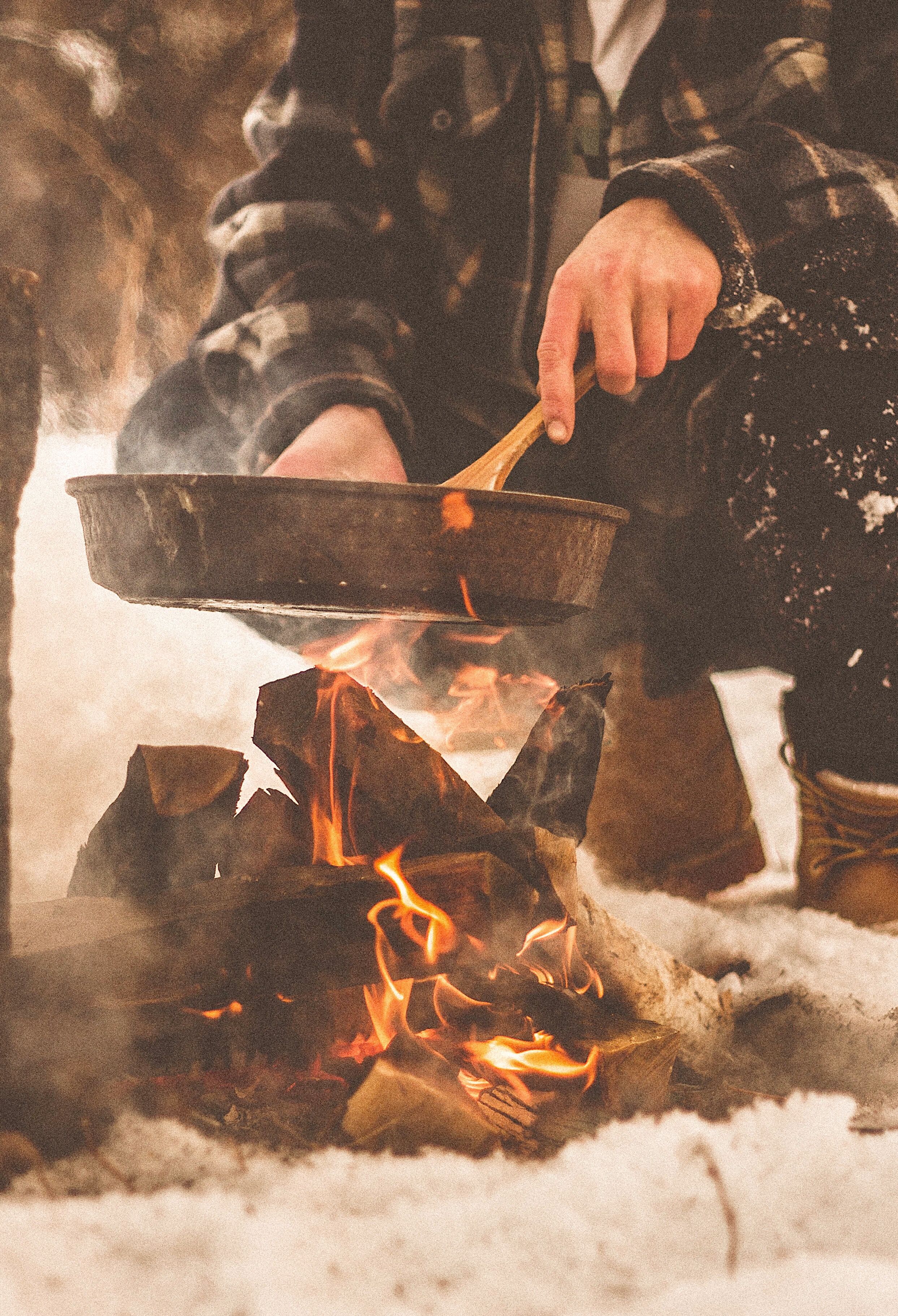Cooking in the snow